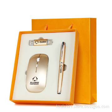 Unique Gift Ideas China Factory Pen Gift Set with mouse usb flash drive,3 in 1 business gift set promotional gift set